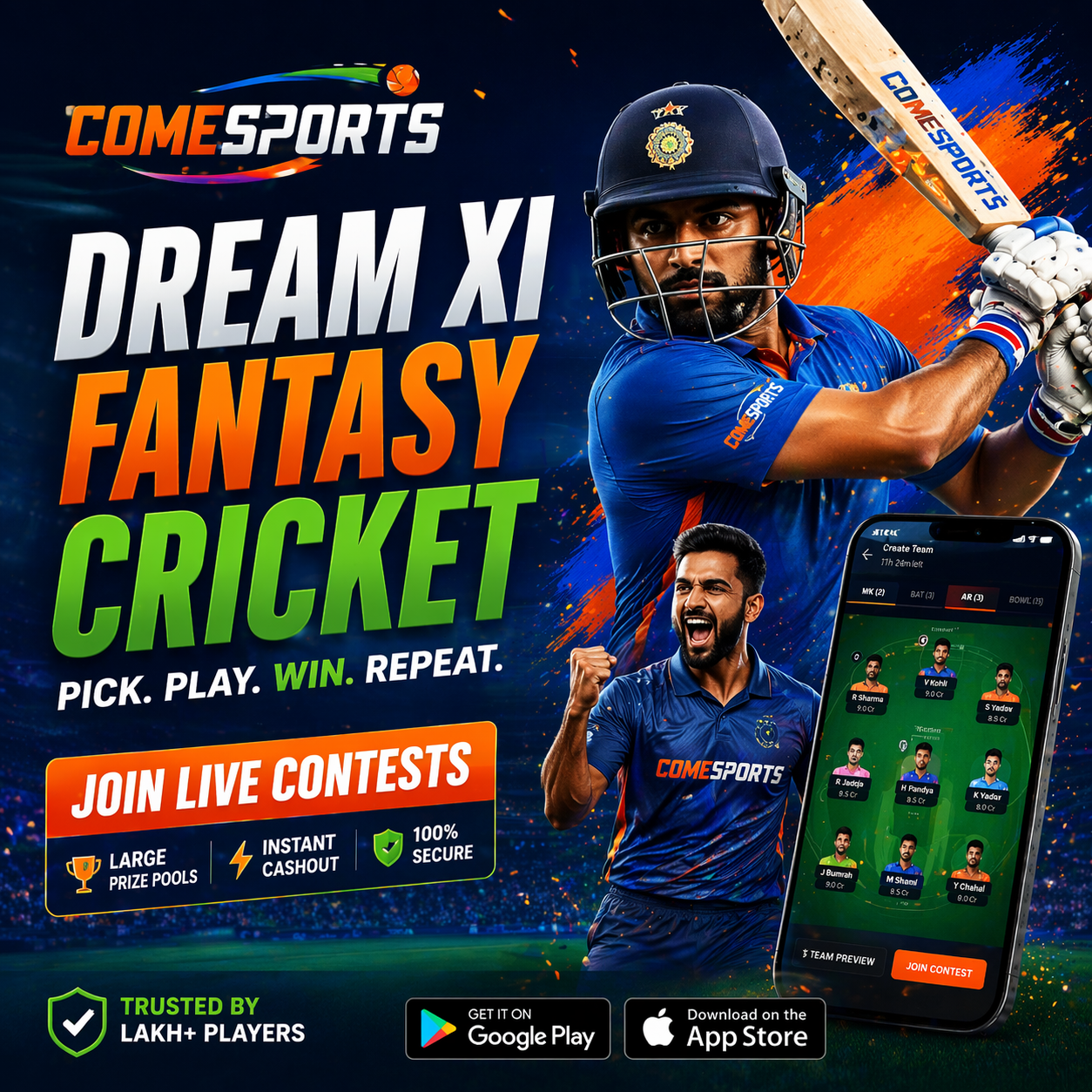 ballebaazi fantasy cricket contest selection